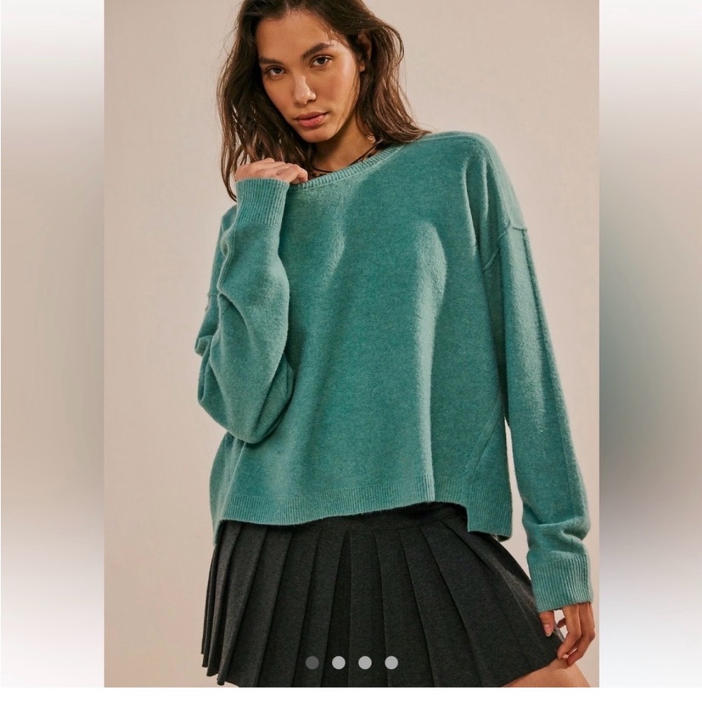 Free People Luna Pullover - Jade/Seafoam